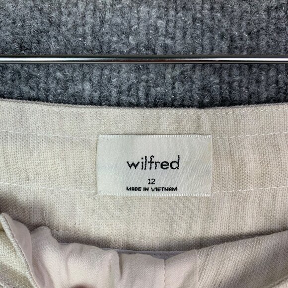 NWT Aritzia Wilfred ALLANWT PANT Ankle Cuff Drawstring Pant Size 12 Linen Blend - Picture 11 of 13